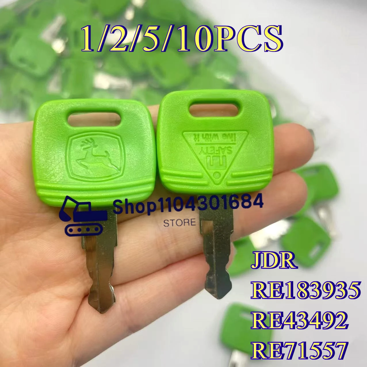 

2/5/10 шт. для ключей зажигания трактора John Deere OEM RE183935 RE43492 RE71557 модели 6010 6110 6210 6310 6410 6510 6610 6810 6910