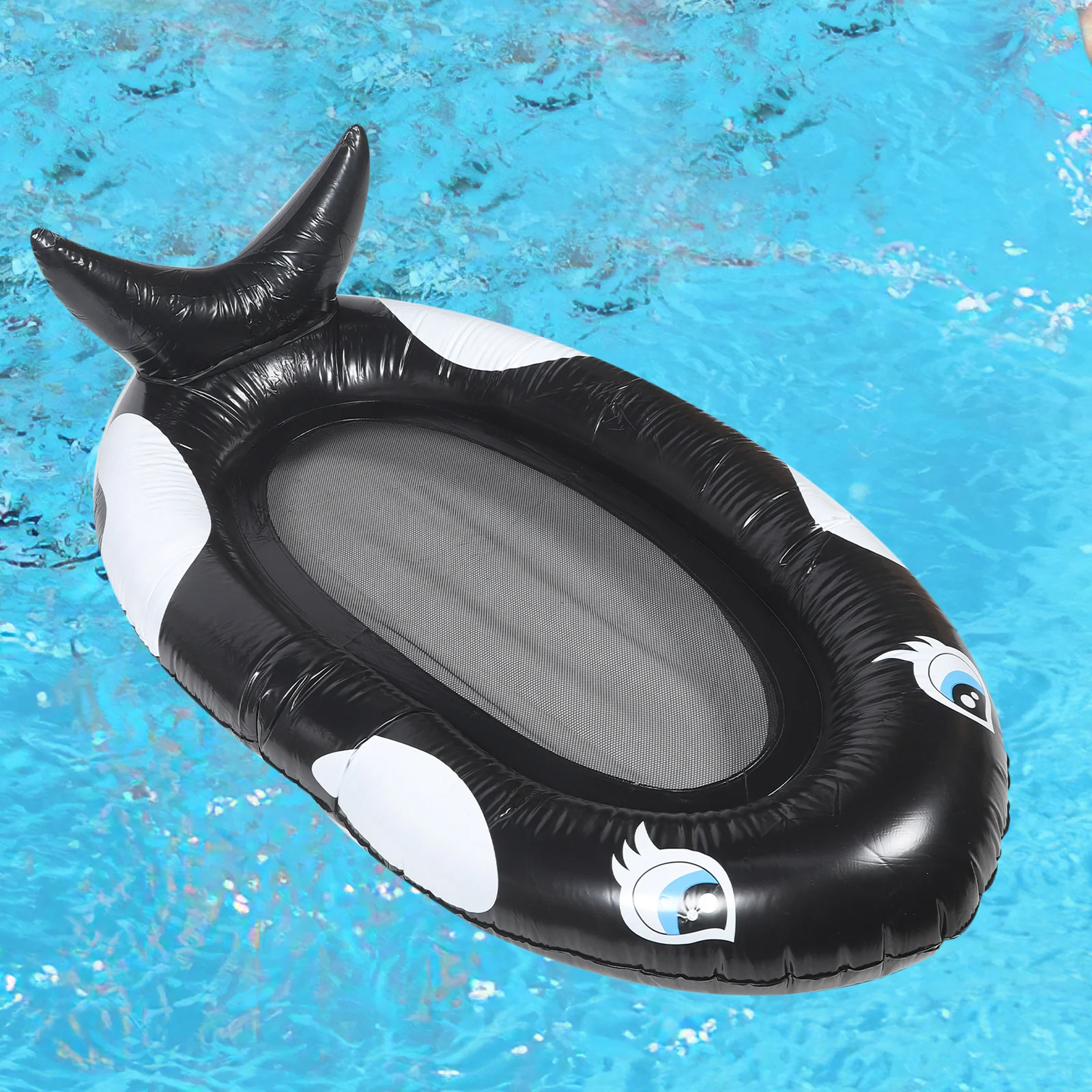 เก้าอี้ลอยน้ำแบบตาข่ายพับได้ ระบายอากาศได้ ที่นอนเป่าลมสำหรับสระว่ายน้ำ อุปกรณ์เสริมสำหรับสระว่ายน้ำ เบาะลอยน้ำ เก้าอี้ลม โซฟาเป่าลม