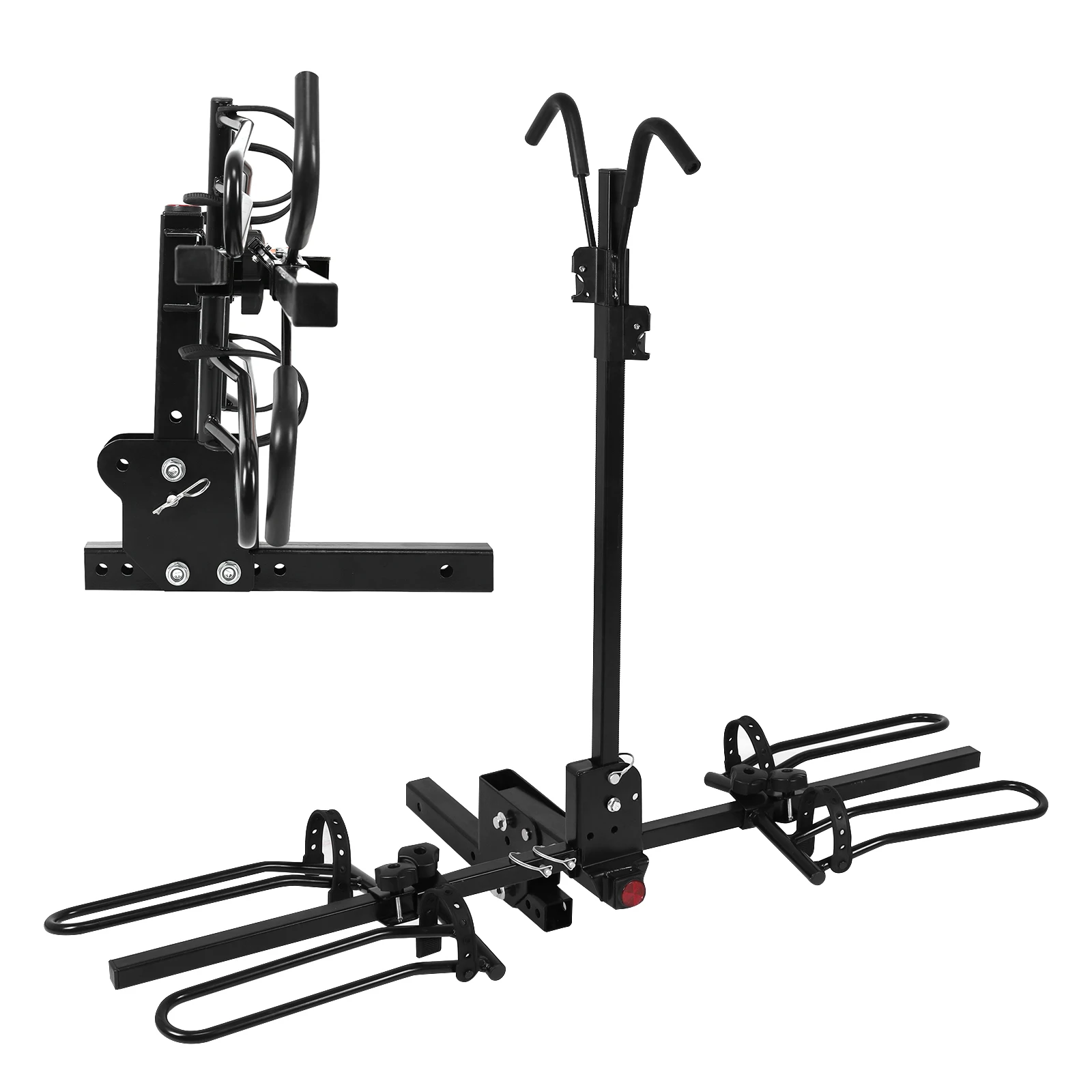 

Регулируемый складной кронштейн для хранения велосипедов, предотвращающий наклон, для перевозки 2 велосипедов весом до 80 фунтов.