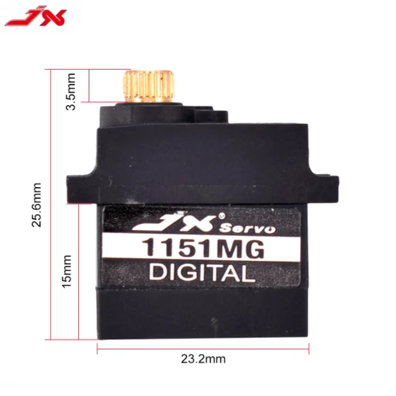 JX Servo PDI-1151MG 3.6KG Mini 6V étanche numérique Core Servo pour RC hélicoptère voiture Robot bateau