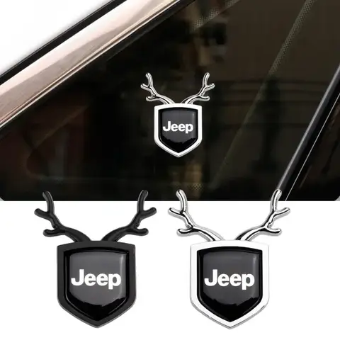1 piece Car Styling Badge Deer Sticker Emblem Decal for Jeep Logo Wrangler Grand Cherokee Commander Liberty Compass Patriot