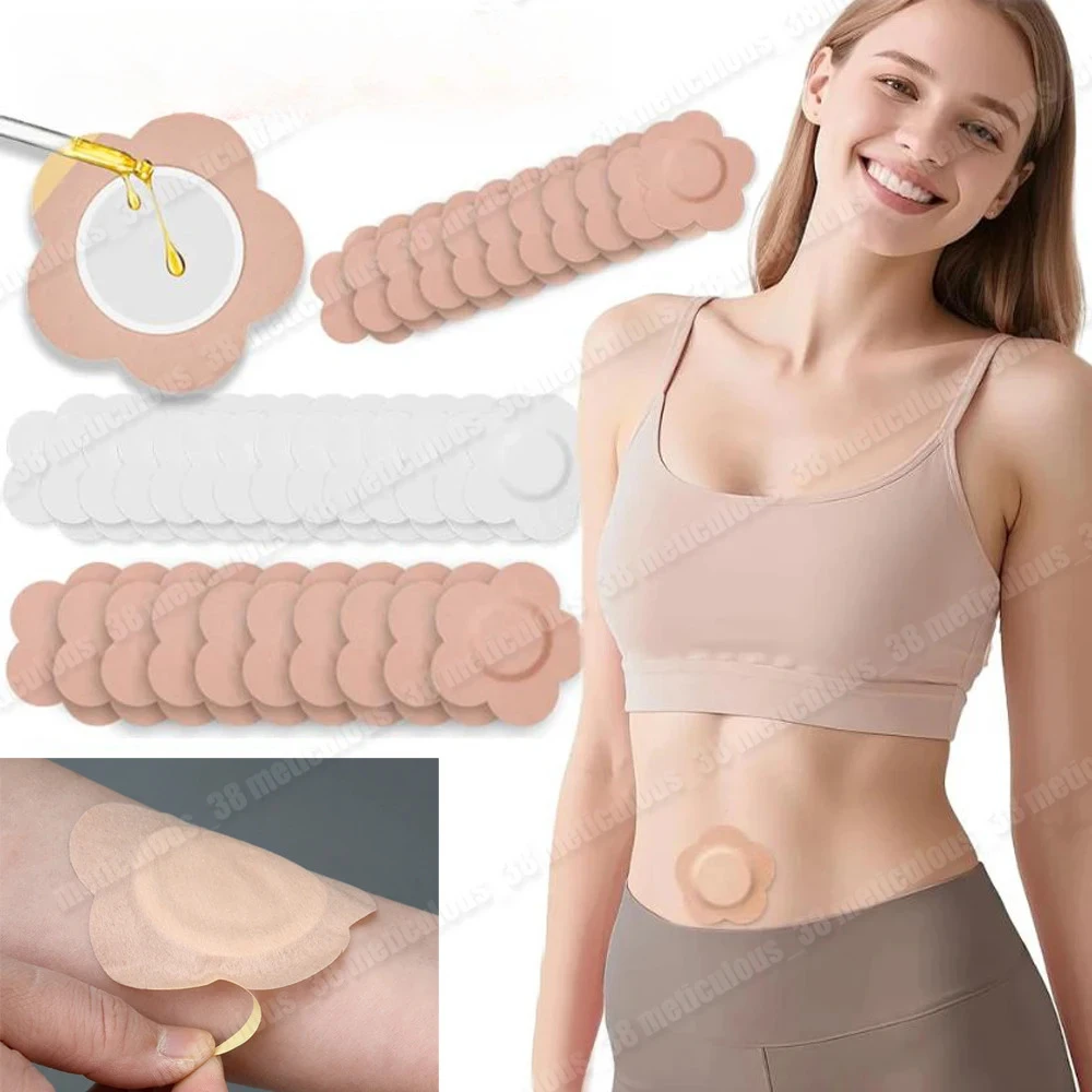 200-500x Disposable Castor Oil Pack Self-Adhesive Navel Sticker Seepage Resistant Belly Button Protector for Healing Acupressure