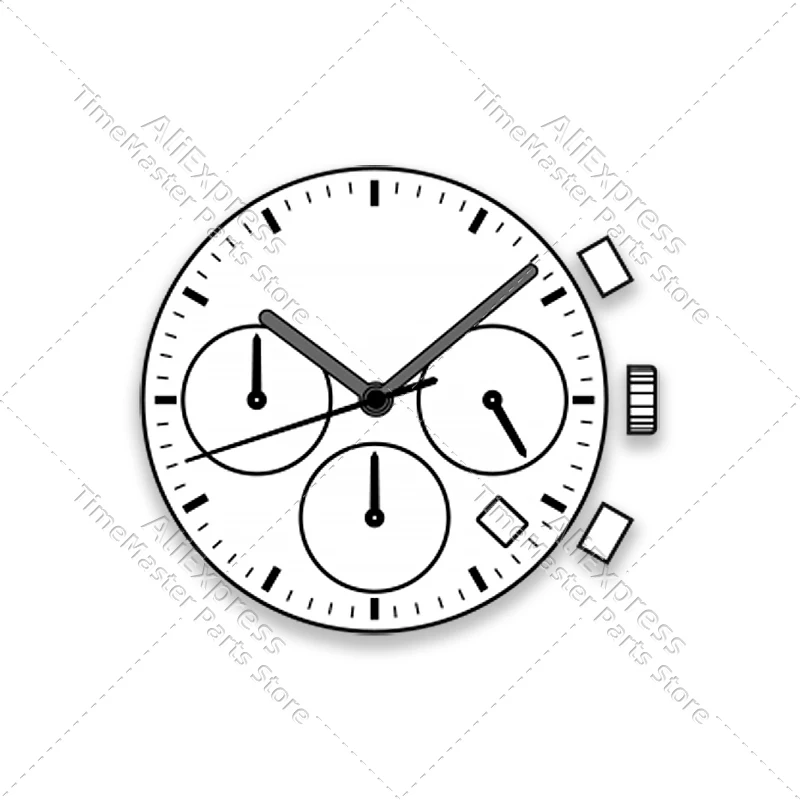 Movimiento de cuarzo Compatible SII TMI VD53 cronógrafo de 6 manecillas fecha a las 3 segundos pequeños 3/6/9 posiciones Accesorios de reparación de relojes