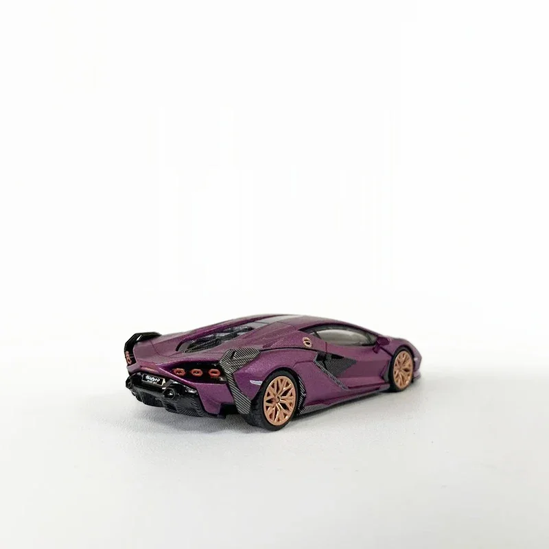 MINIGT 1:64 Modelo Carro Lambor Sian FKP 37 Veículo Esportivo de Metal Roxo Mate # 588 LHD