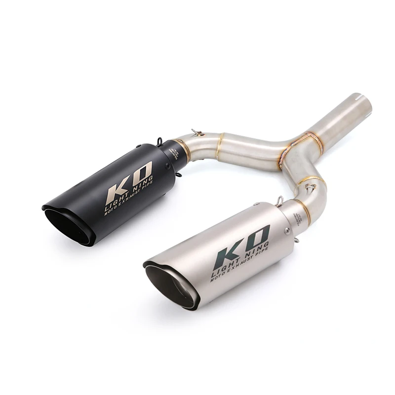 

For Aprilia Shiver 750 750GT 2008-2017 Motorcycle Exhaust System Mid Link Pipe Connect 51mm LR Muffler With Removable DB Killer