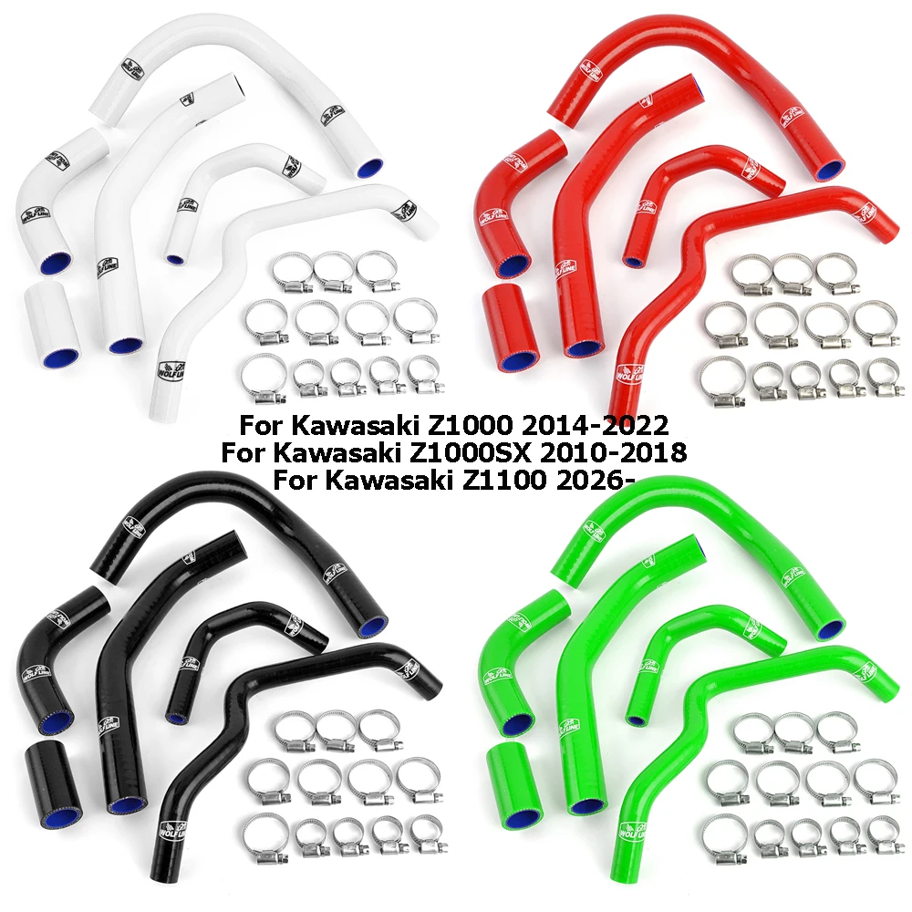 Z 1000 Motorcycle Silicone Radiator Coolant Hose kit Water-cooled Pipes Tube For Kawasaki Z1000 14-22 Z1000SX 10-18 Z1100 2026-