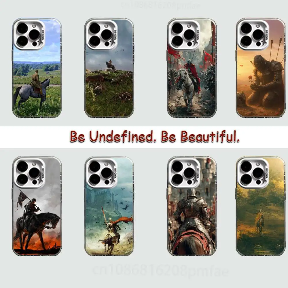 

Knight and Horse Medieval style White Shockproof Phone Case For iPhone 17,16,15,14,13,12,11,Pro,XS,Max,Plus,Mini,SE