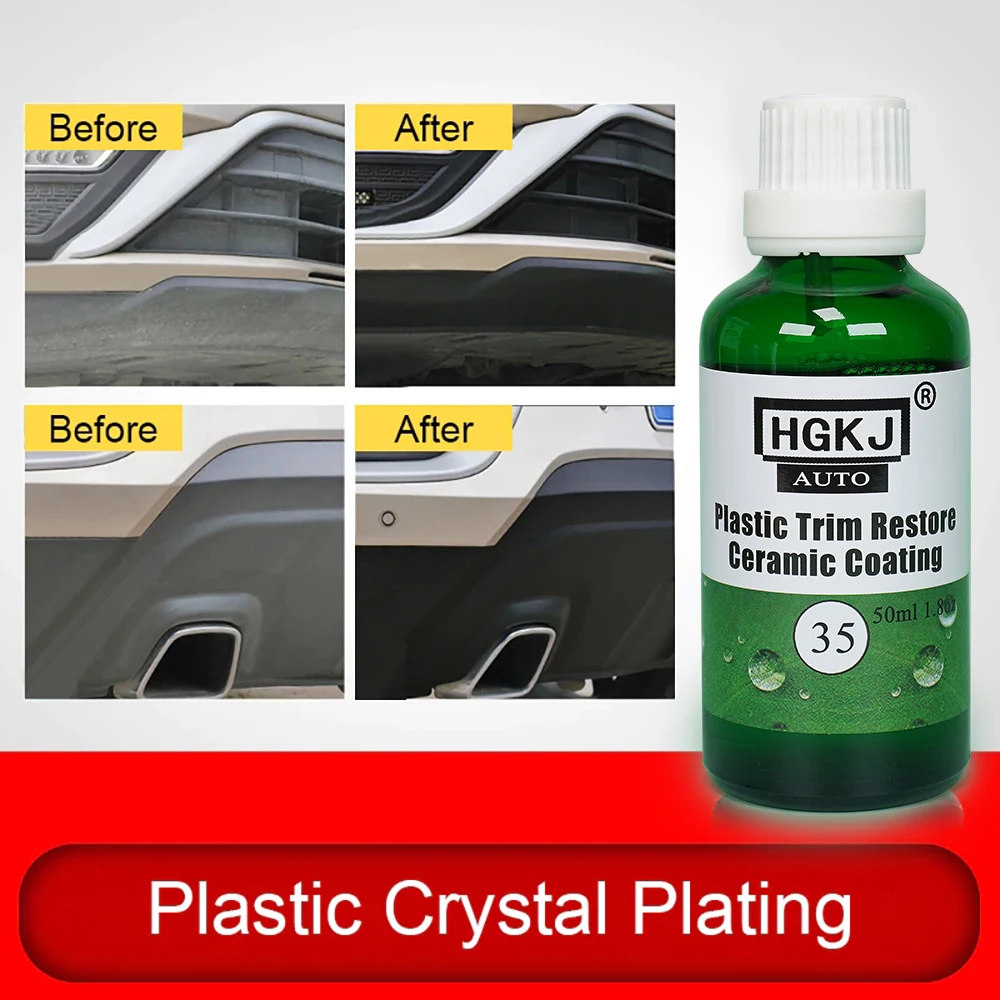 Hgkj 35 Plastic Onderdelen Opknappen Restauratie Trim Keramische Coating Agent Revitalizer Vernieuwer Verfrissende Restorer Crème Wasstraat