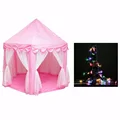 pink tent with light