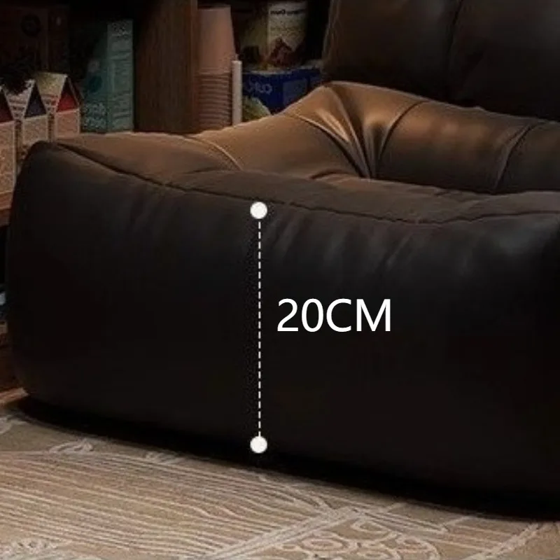 Leather Living Room Sofa Lounger Comfortable Soft Modern Sofas Relaxing Lazy Simple Sofa Home Interior Decorative Furniture - view 5
