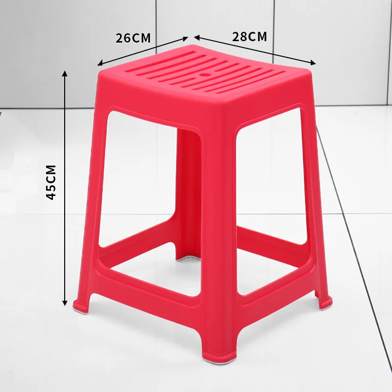 D52 plastic stool fashion square stool dining table high stool simple cooked plastic stripes creative stool