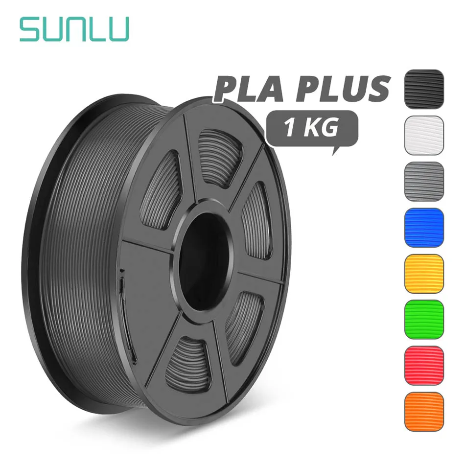 SUNLU PLA+ Filament 1.75mm PLA Plus 3D Printer Filament For FDM 1KG 3D Printing Materials 100% No Bubble Fast Shipping