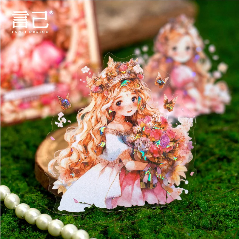 10pcs/1lot kawaii Stationery Sticker little princess junk journal Decorative Scrapbooking DIY Craft Sticker