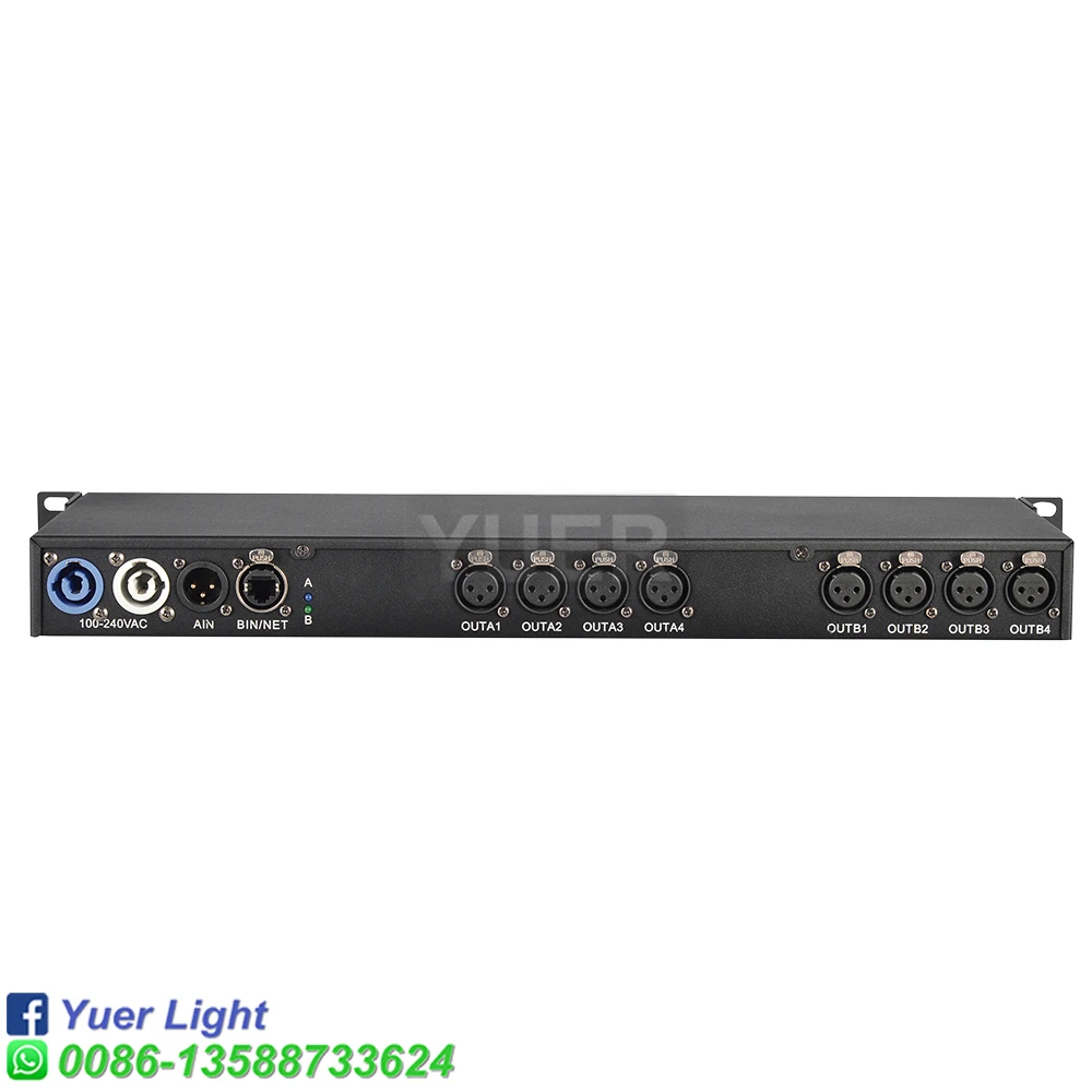 Art-Net/DMX Switch di rete illuminazione Artnet 8 porte DMX Splitter 1 porte Tiger Touch o MA2 Console professionale DMX Splighter