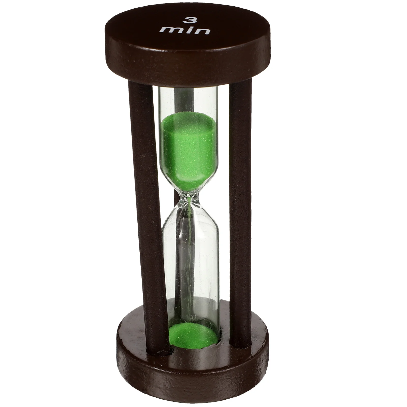 

3 Minute Sand For Hourglass Wooden Base No Noise Toothbrush Timer Handwashing Screen Time Management Decorative Hourglass