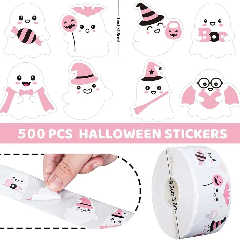 Halloween 500pcs Sticker Pack Mixed Cartoon Designs Stickers For Kids Notebook Decoration Party