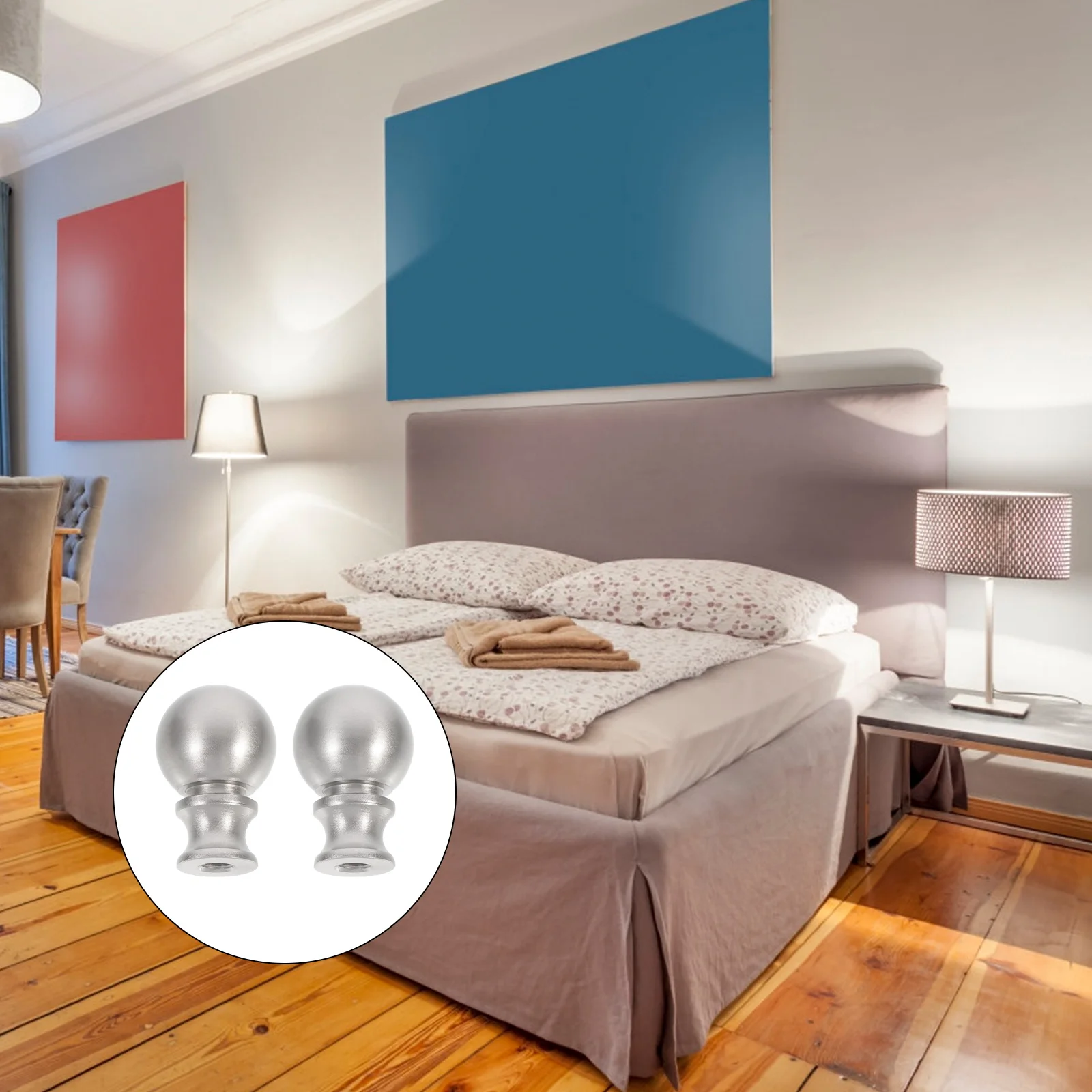 

2Pcs Lamp Finial Zinc Alloy Knobs Durable Decorative Caps for Table Lamp Floor Light Shade Accessory Light Caps Knob