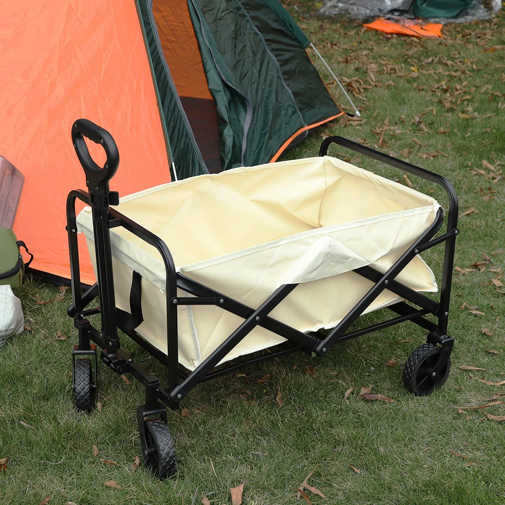 

Collapsible Wagon Cart Large Capacity Utility Grocery Wagon Garden Utility Cart for Outdoor Camping Garden Sports Beach