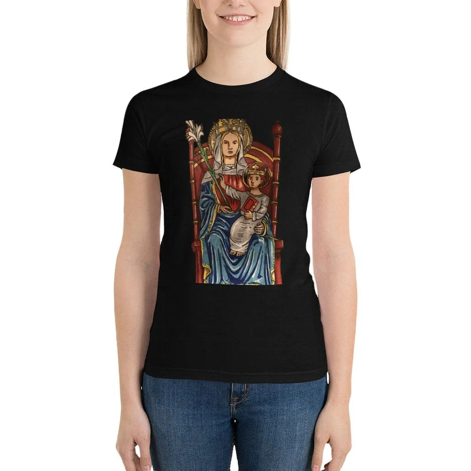 

Our Lady of Walsingham T-Shirt Aesthetic clothing summer top black t shirts for Women