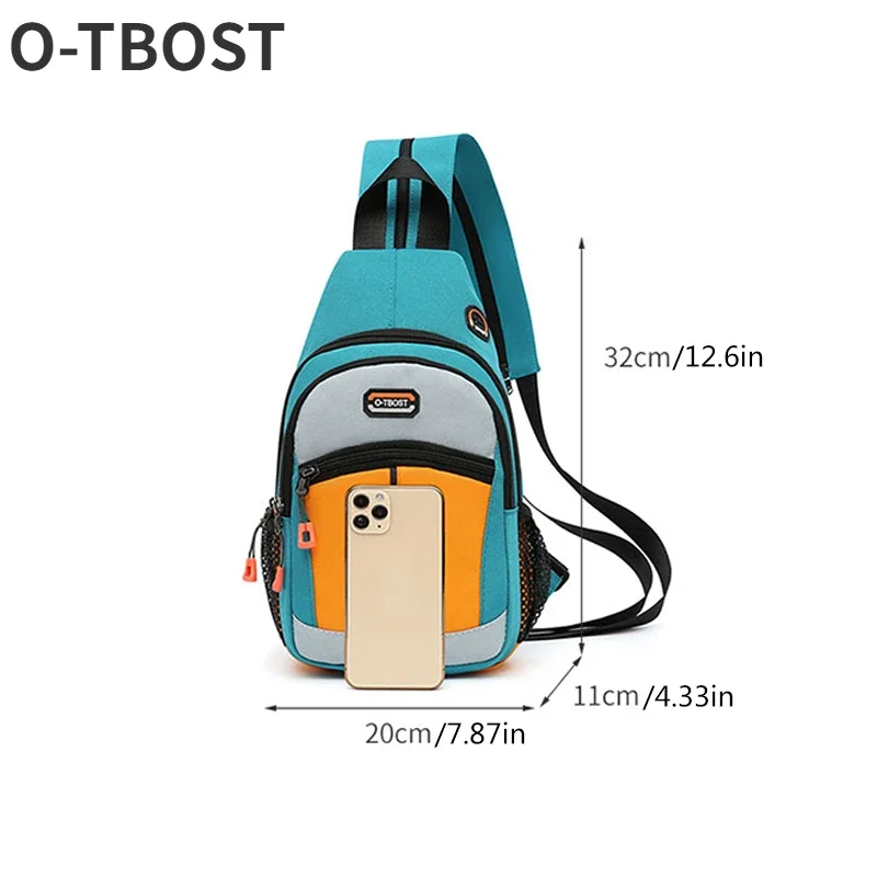 O-TBOST 2-in-1 Chest Bag and School bag for Men and Women - Crossbody Shoulder Backpack for School and Outdoor Activities