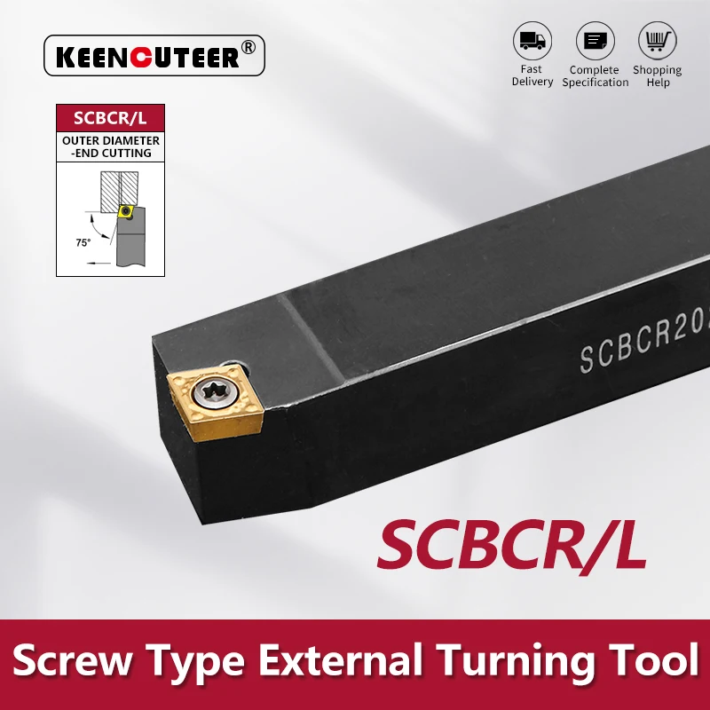 SCBCR1212 SCBCR1616 SCBCR2020 SCBCR2525 SCBCL1616 External Turning Tool SCBCR SCBCL Cutter Bar CNC Lathe Bar Turning Holder