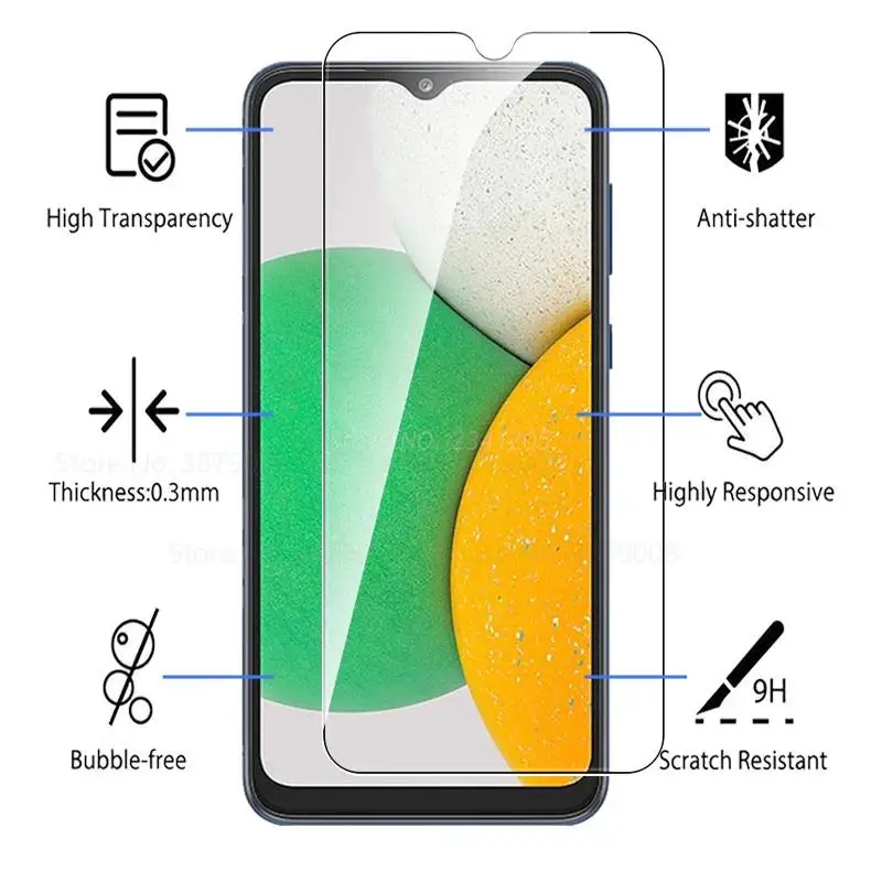 2-1 шт. закаленное стекло для Samsung Galaxy A13 A23 A33 A53 A73 F23 M23 M33 Защитная пленка для экрана Samsung A02s A03 A03s A 03 core 03s