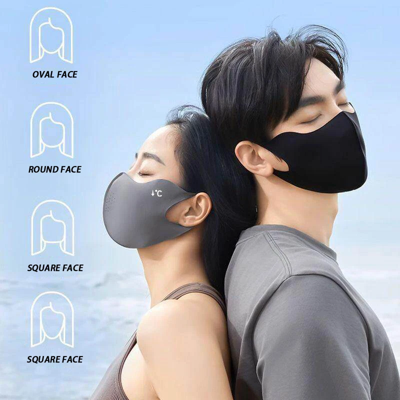 *Uv Protection Breathable Face Mask 3D Seamless Full Face Outdoor  Lightweight Sun Block Flex Fit