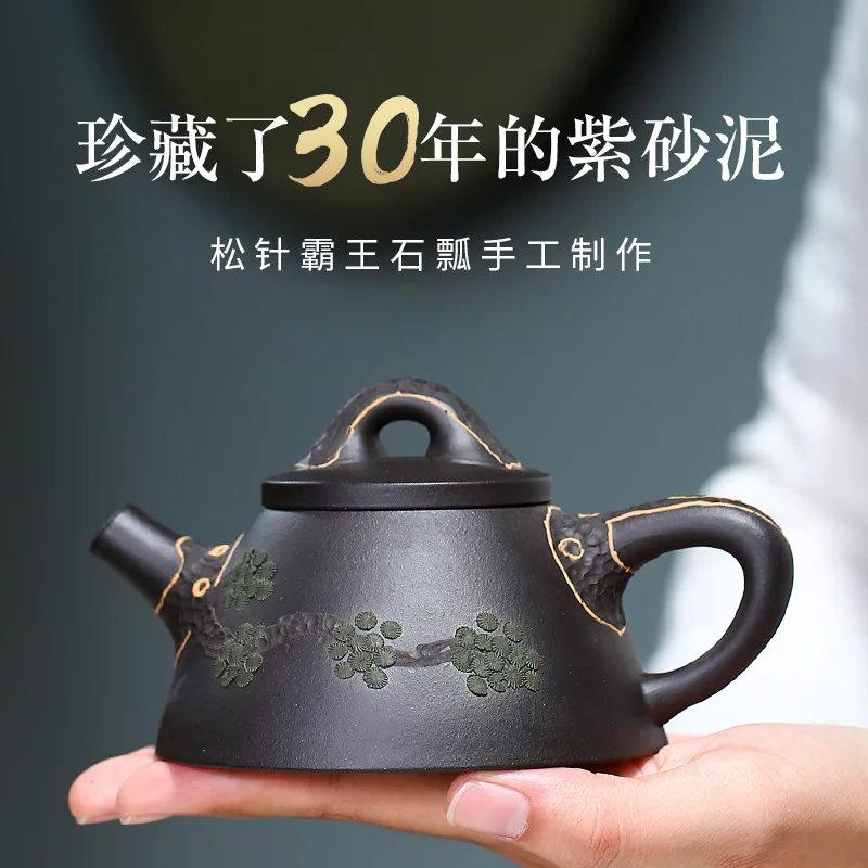 Zisha Teapot Yixing Handmade Pot Kung-fu Teaware  Purple Clay Drinkware For Puer Green Black Chinese Tea overlord stone ladle