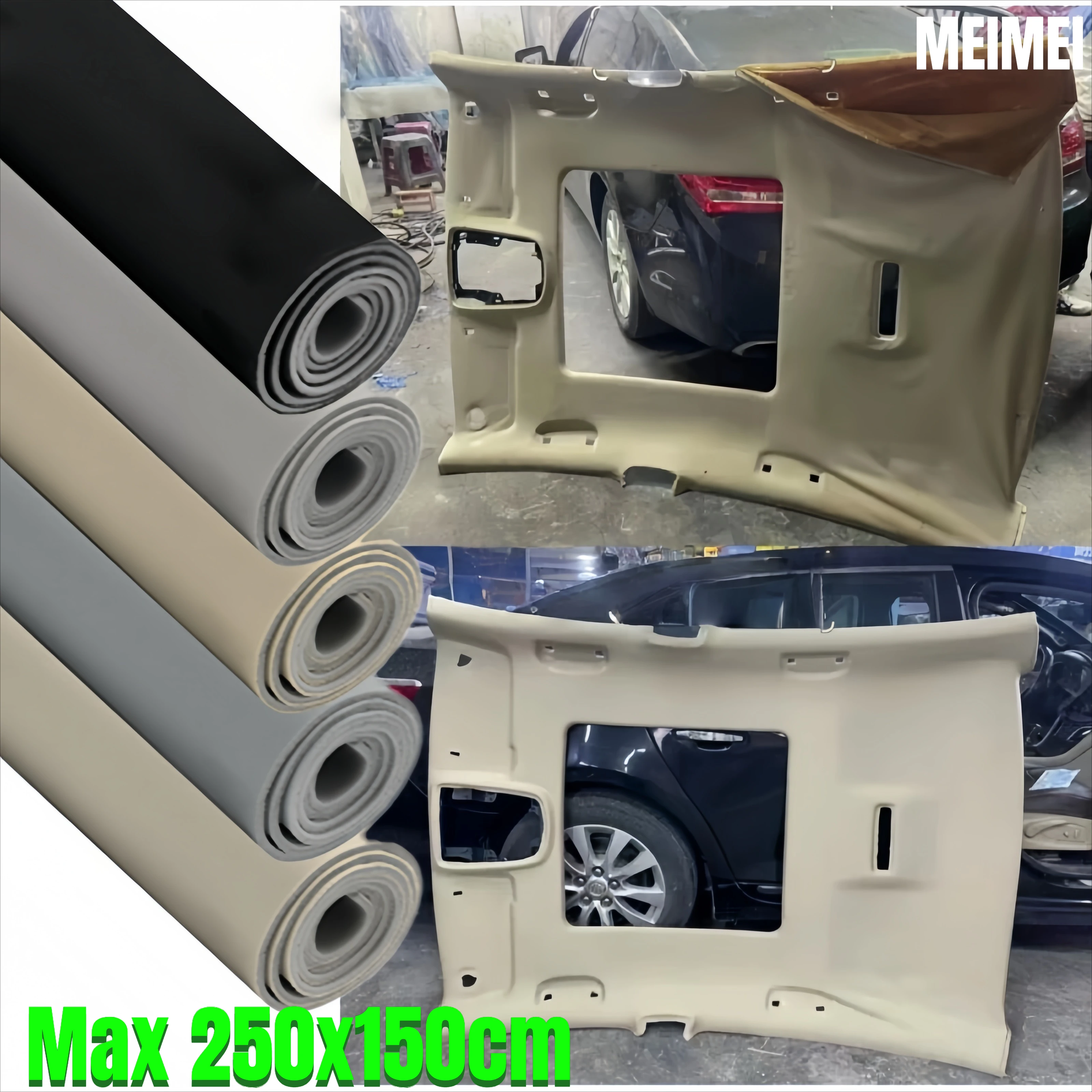 

Headliner Fabric with Foam Backing Premium Interior Replacement Material Universal Type Car Headliner Replacement Fabric