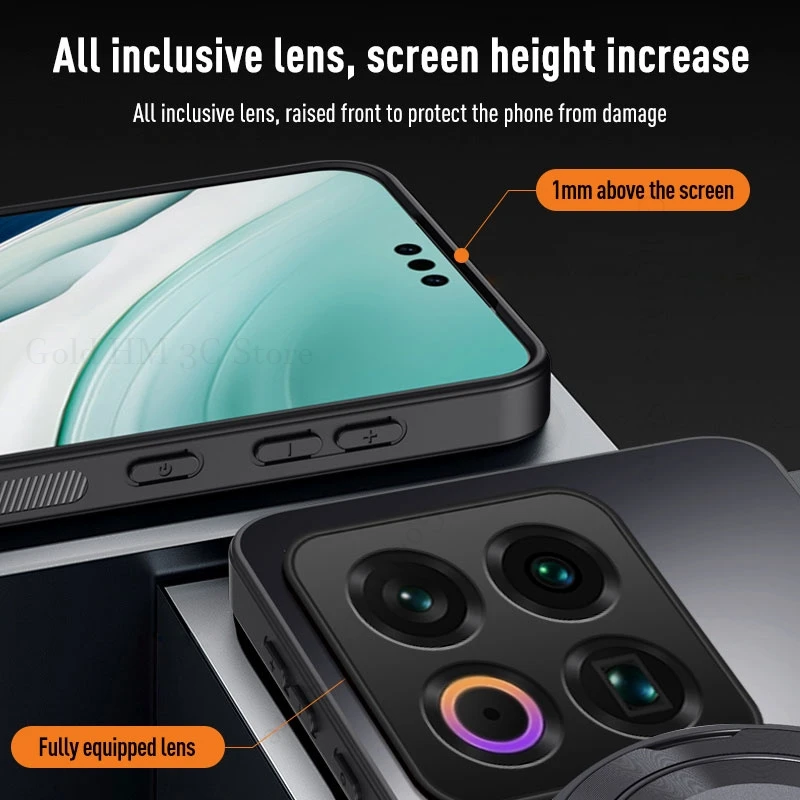 AG Frosted Shockproof Kickstand Case For Meizu 22 Magnetic Finger Ring Book Stand Cover For Meizu Note 16 Pro Matte Bracket Capa