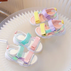 Sandali per ragazze scarpe estive per bambini moda appartamenti morbidi leggeri sandali per neonati per neonati scarpe Casual da spiaggia per bambini