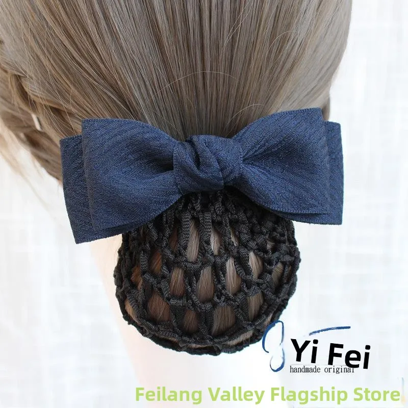 

Blue Simple Hairnet Women's Hair Accessories Air Stewardess Work Hair Clips Stylish Hair Covers Professional Hair Accessories