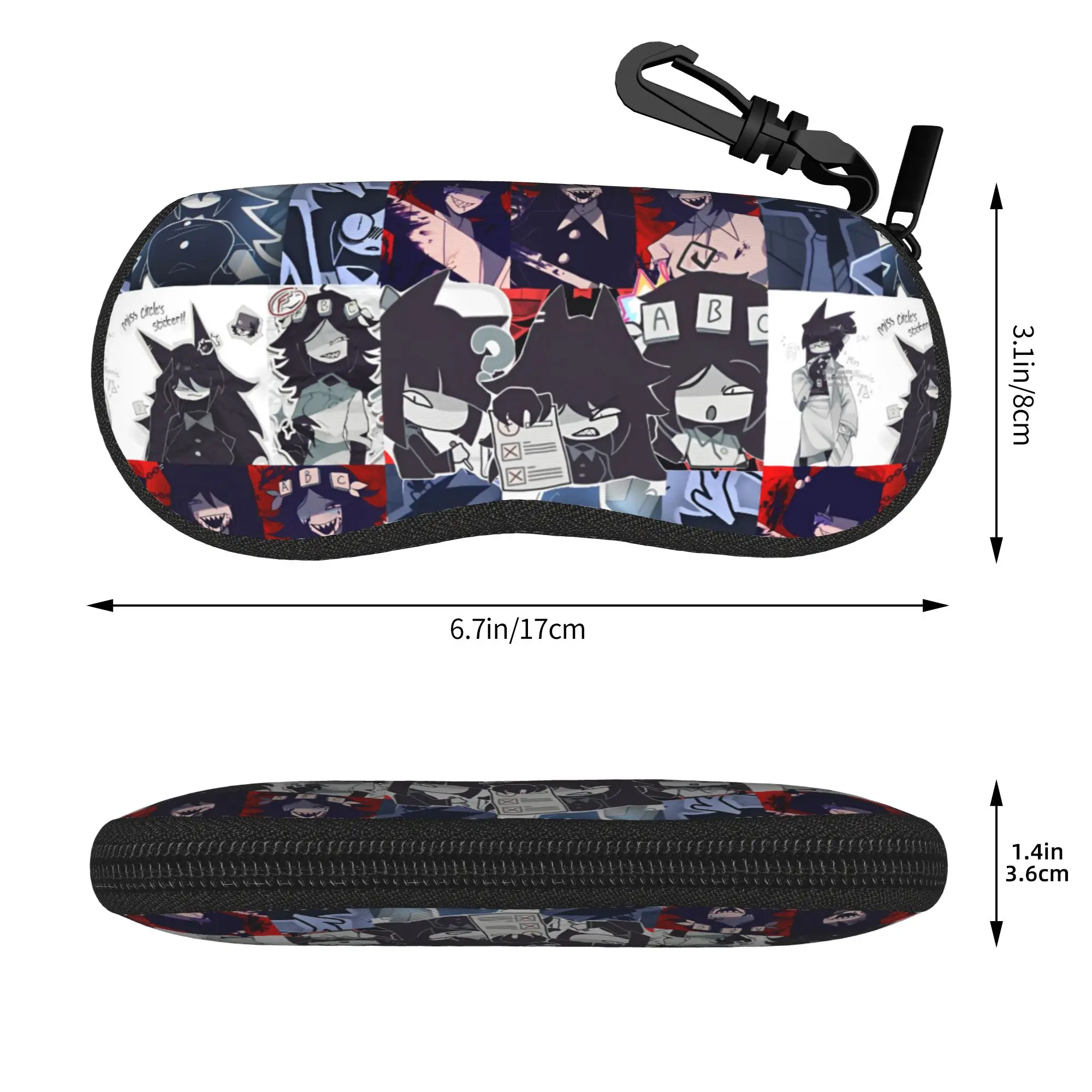Cartoon Miss Circle Glasses Case Men Women Travel Accessories Fundamental Paper Education Eyeglasses Storage Box Sunglasses Box