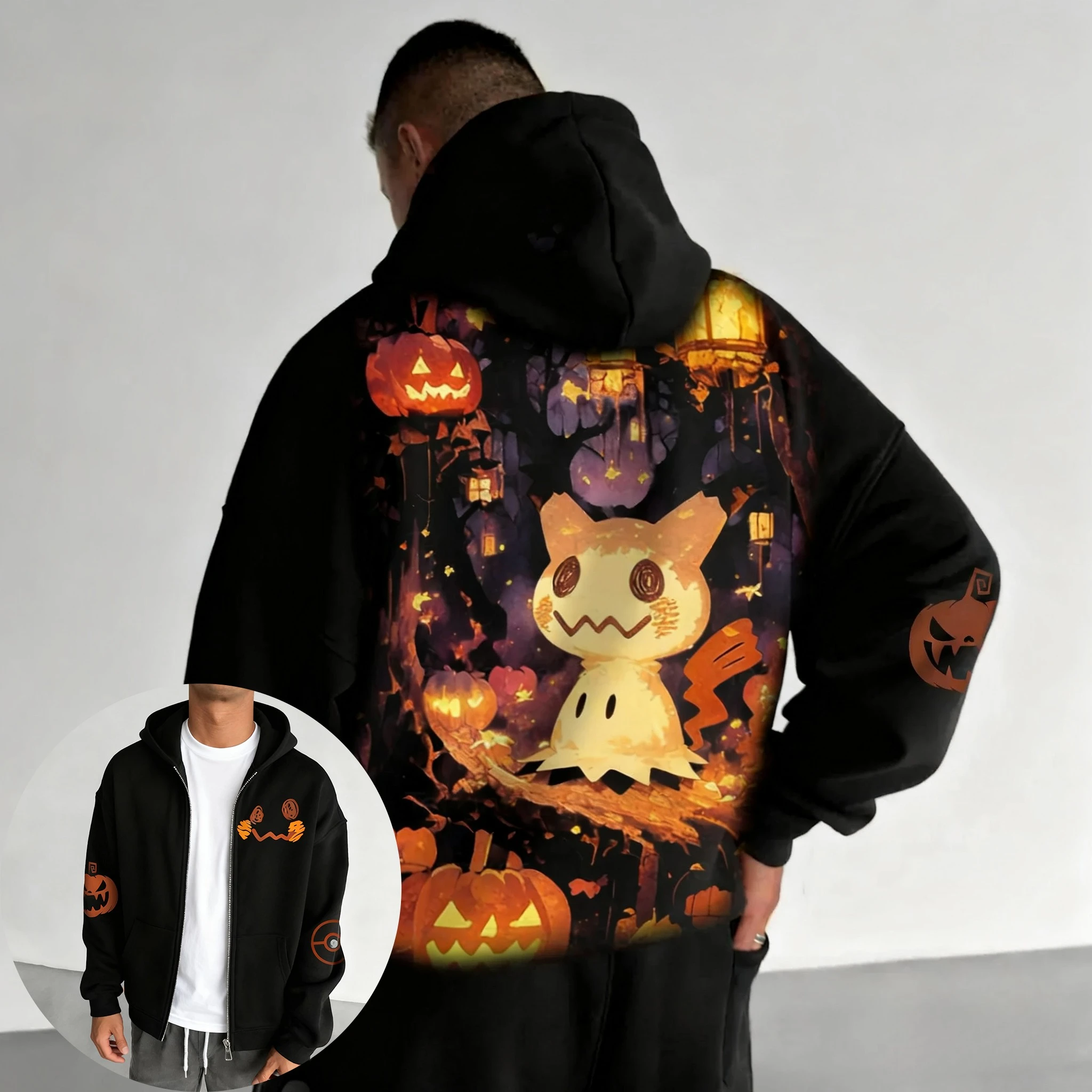 pokemon-anime-halloween-co-marca-ziper-hoodie-2025-verao-novo-estilo-harajuku-casual-solto-grande-camisola-topo-para-homem-e-mulher