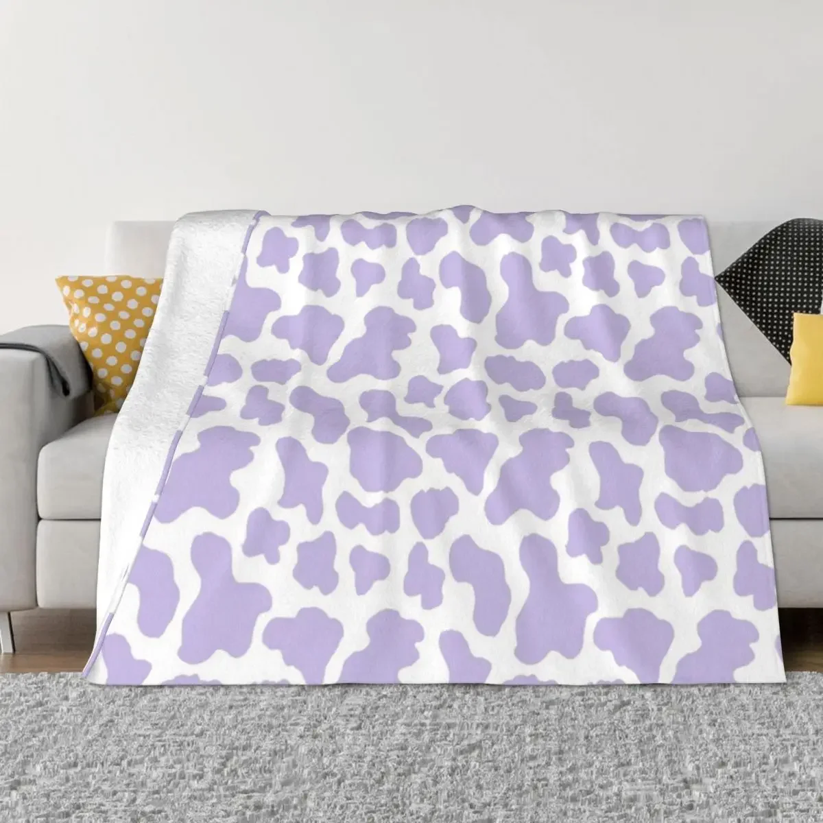 

Pastel purple cow print aestheticpattern Throw Blanket Summer Beddings Bed Fashionable Blankets