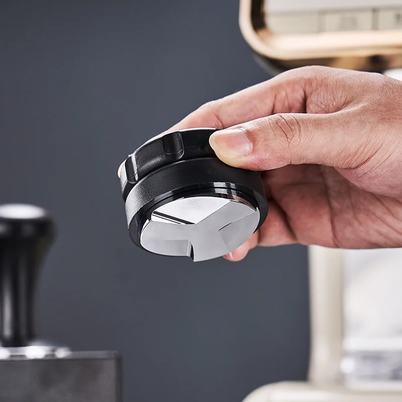 Distribuidor de café, herramienta de distribución de Espresso/nivalizador, 3 pendientes en ángulo, manipulación de palma ajustable, compatible con portafiltro de 51/53/58mm