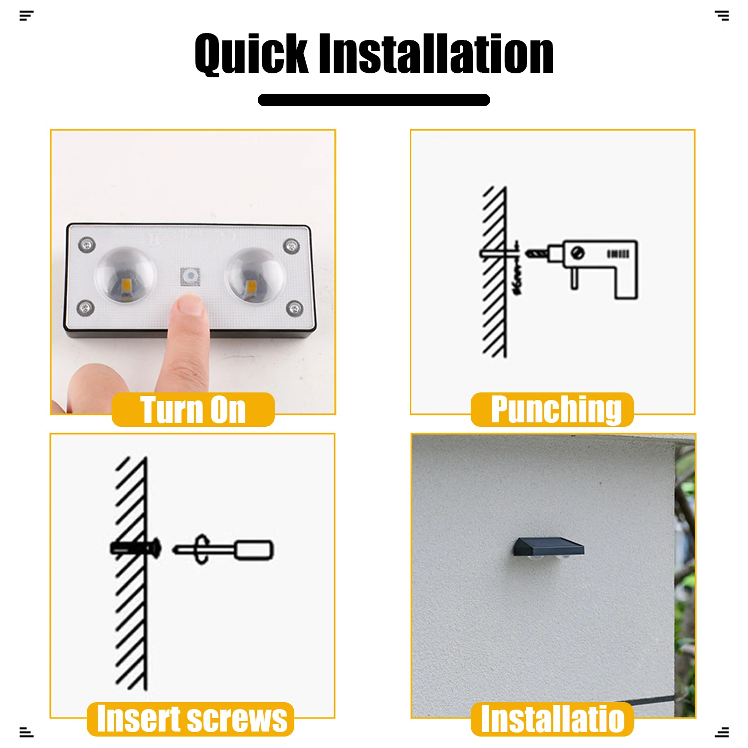مصباح جداري LED يعمل بالطاقة الشمسية في الهواء الطلق مقاوم للماء وقابل للتعتيم لحديقة ساحة الحديقة #4