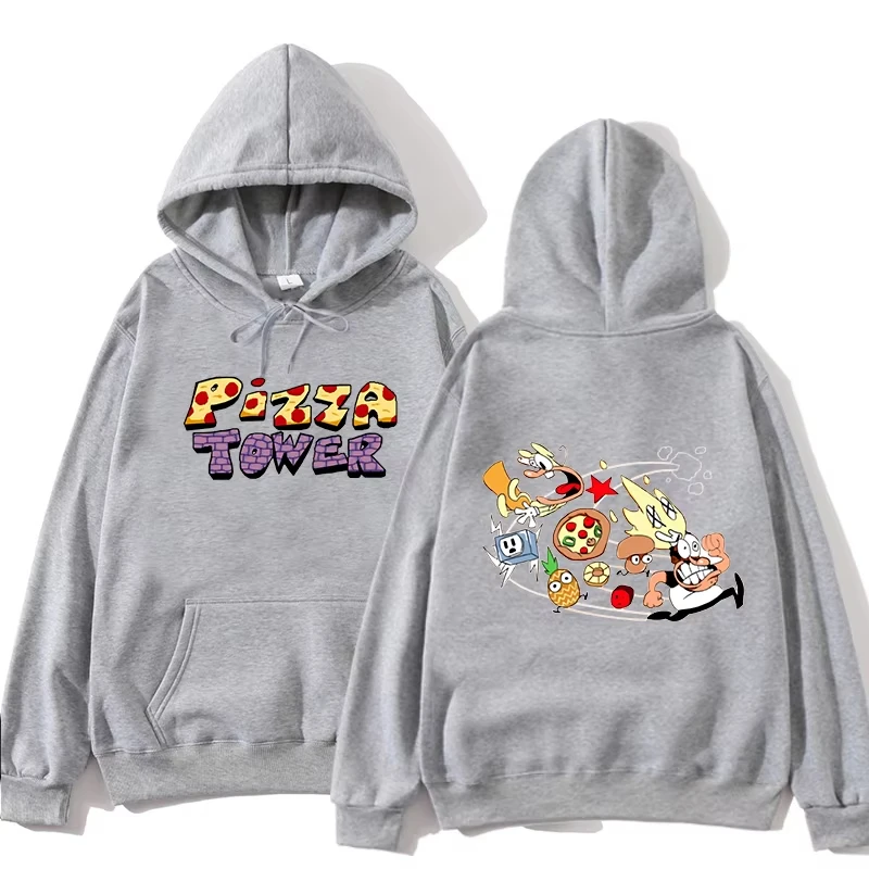 هوديس برج البيتزا للرجال والنساء ، بلوفر بشعار جديد ، بلوزات وبلوزات بهرجوكو ، ملابس مضحكة ، ملابس الشارع #5