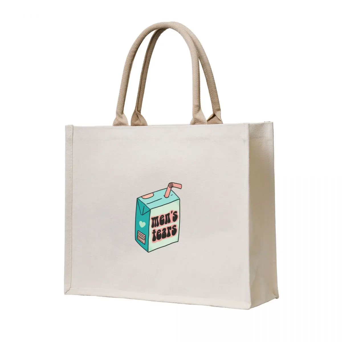

Men's Tears Feminist Juice Box Tote Bag shopper bag women canvas bag for beach Gift bags luxury women