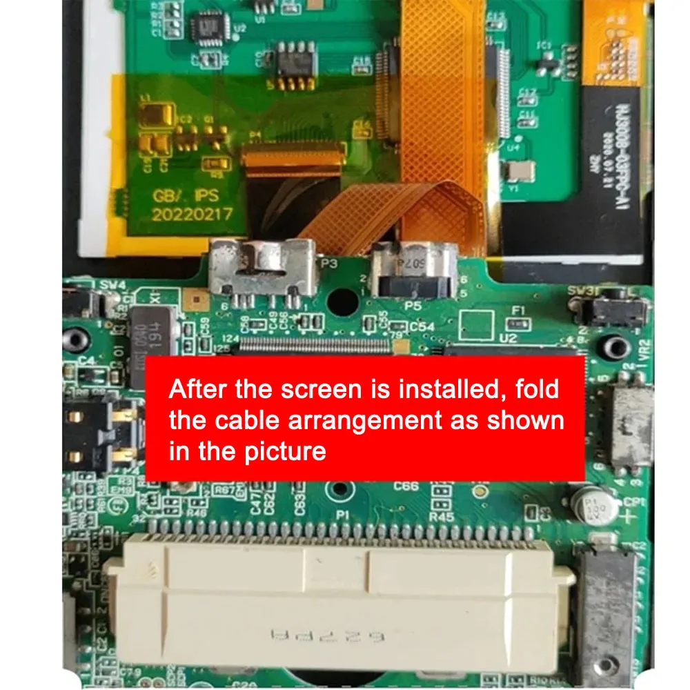 5-kolorowa metalowa obudowa do GBASP wysokiej jasności/Poliang/IPS uniwersalny ekran LCD do konwersji płytki prostej GBA SP