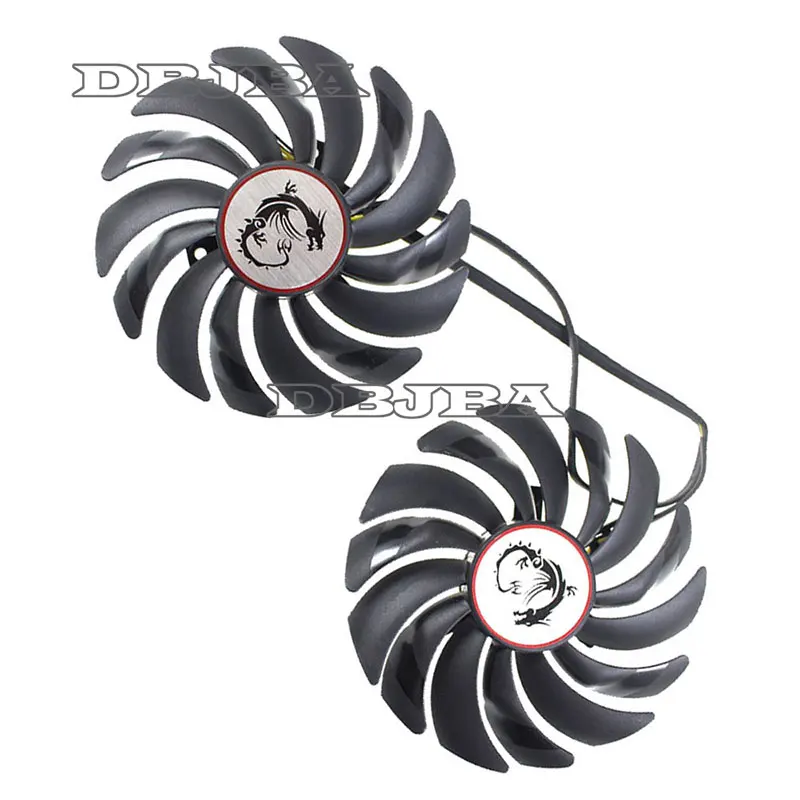 2pcs VGA Cooler Fan Brushless Fan For MSI GTX1080Ti/1080/1070Ti/1070/1060 RX580/570