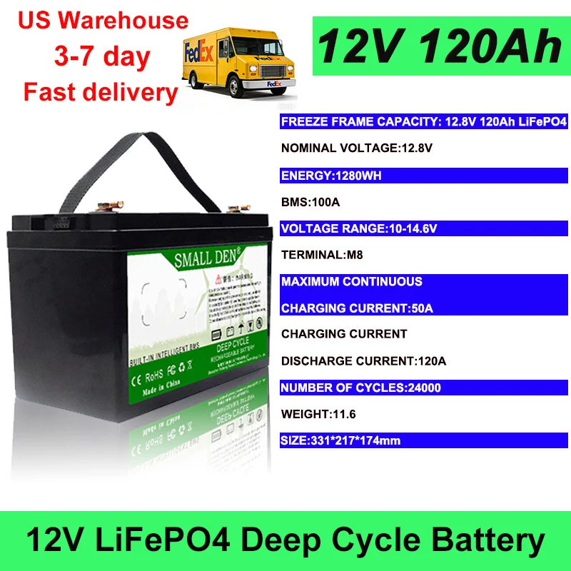 12V 120Ah Lifepo4 B…