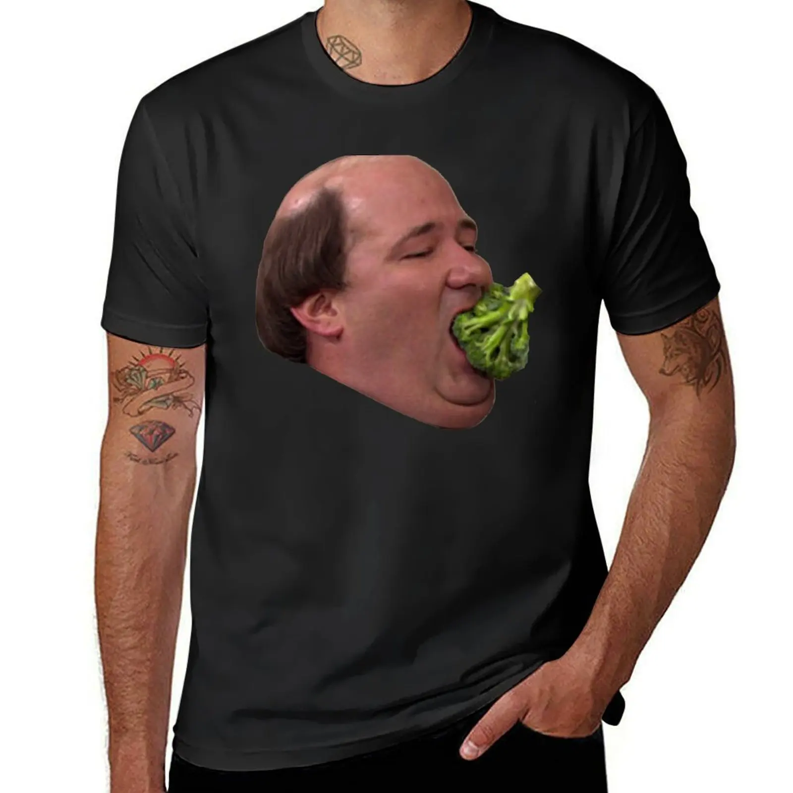 Kevin Malone - Broccoli T-Shirt plus sizes korean fashion heavyweight t shirts for men