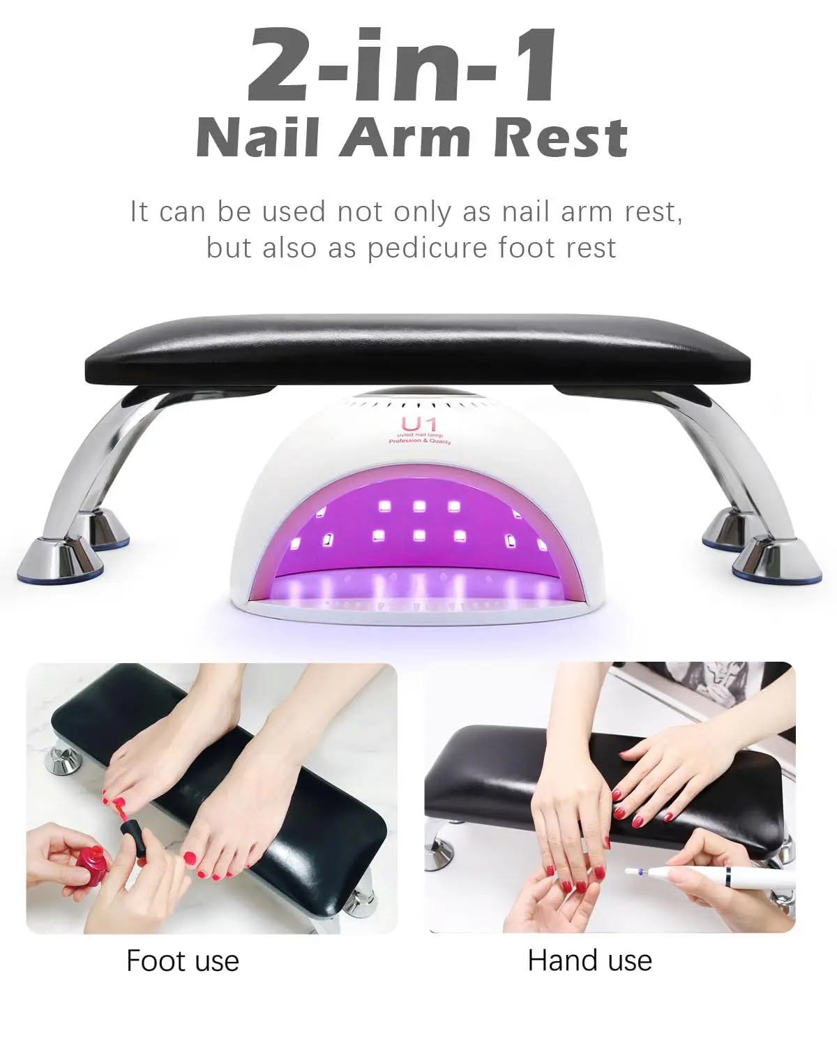 Nail Tech Professional Big Arm Rest Cushion Manicure Hand Spa Salon Pillow Stand for Comfortable Nail Hand Feet and Leg Support