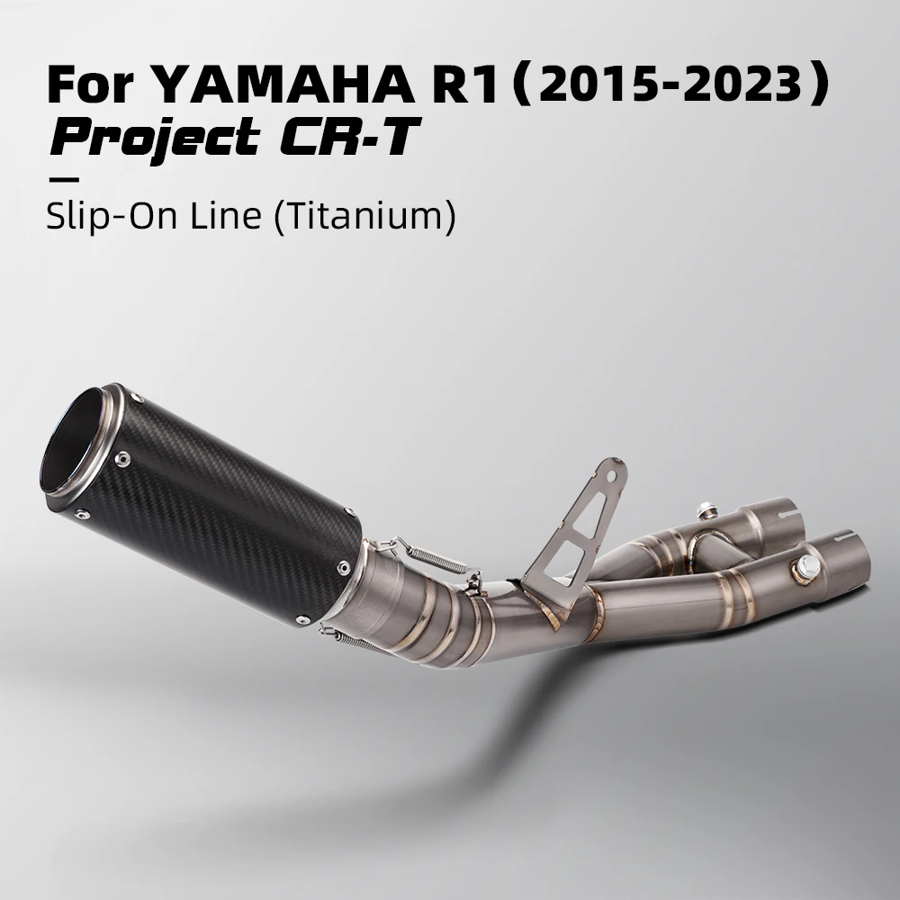 

Slip On For YZF R1 MT-10 R1M 2015-2023 Motorcycle Titanium Full System Exhaust Escape Moto Modified Muffler 50.8mm Mid Link Pipe