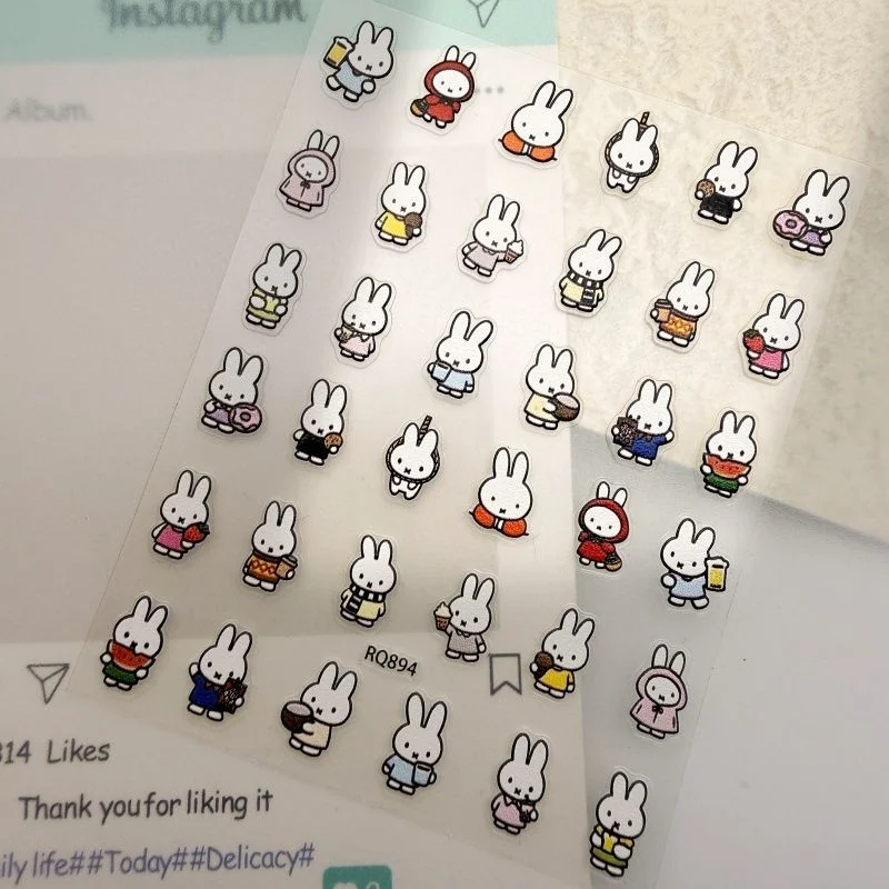 Miffy Nagelaufkleber Geprägte 3D DIY Becher Kamera Tablet Handyhülle Objektiv Dekorative Aufkleber – Detail 6