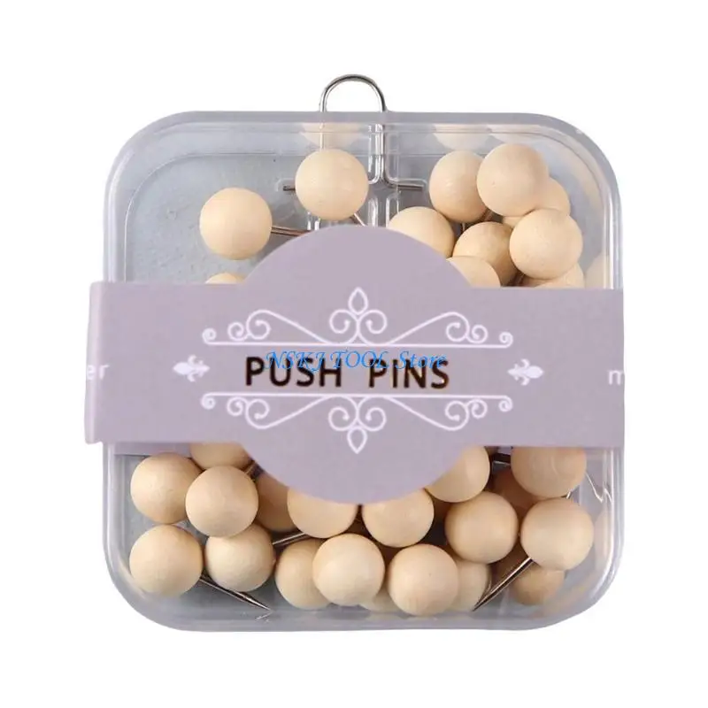 

L8RC Natural Thumb Tacks Simple Bulletin Board Tacks Pushpin set for Organizing In Study Or Work Space
