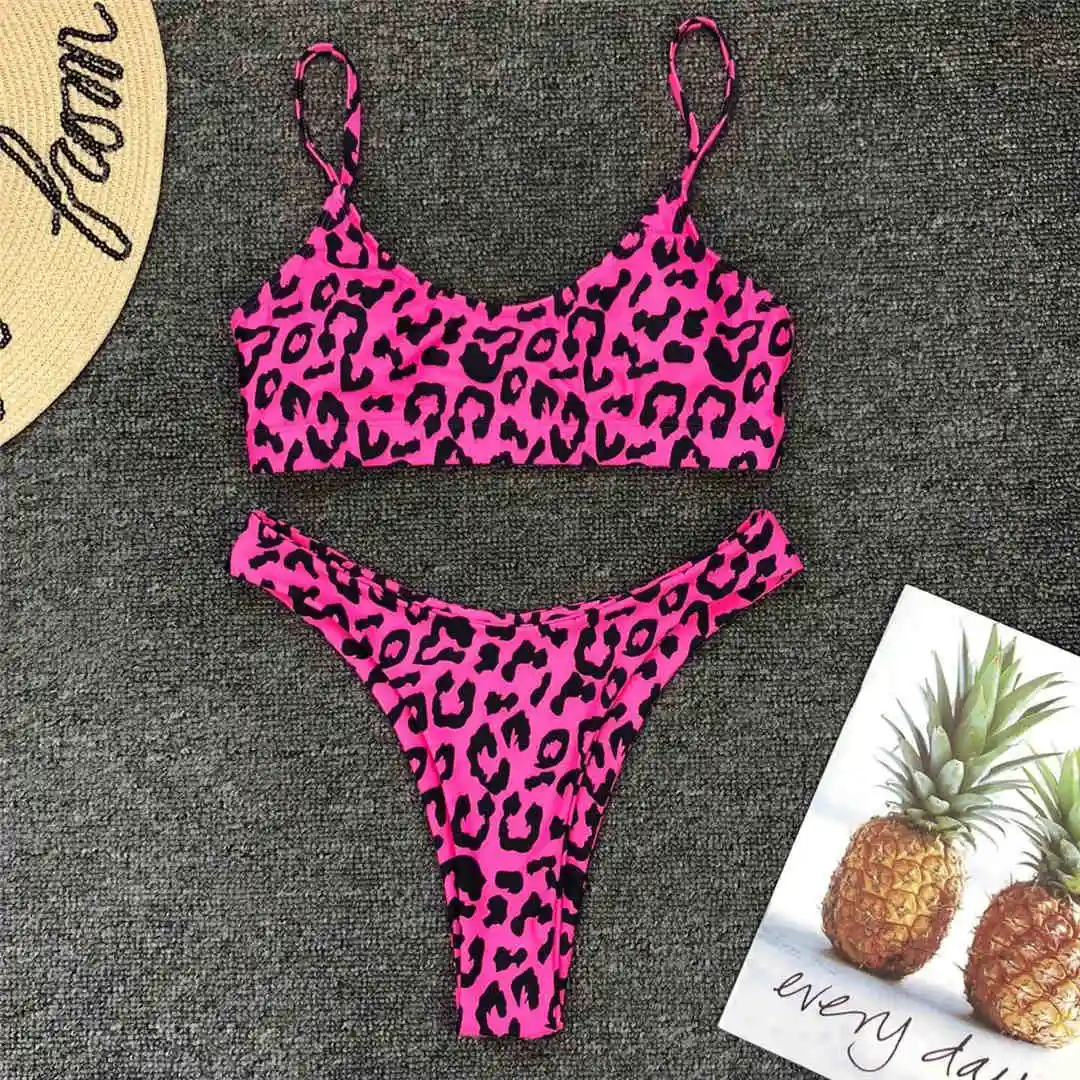 S - XL Sexy Leoparden-Bikini, Damen-Badebekleidung, zweiteiliger Bikini, brasilianischer Badeanzug, Badeanzug, Modell V871SW. – Detail 37