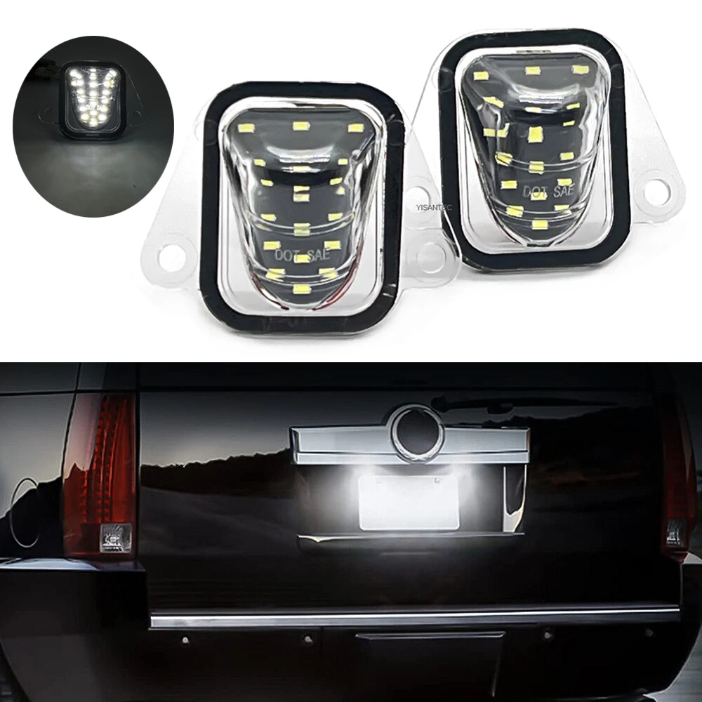 

Светодиодная подсветка номерного знака белого цвета для Chevrolet Suburban 1500 2500 Tahoe 2007-2014 годов, подходит для GMC Yukon X и Cadillac Escalade