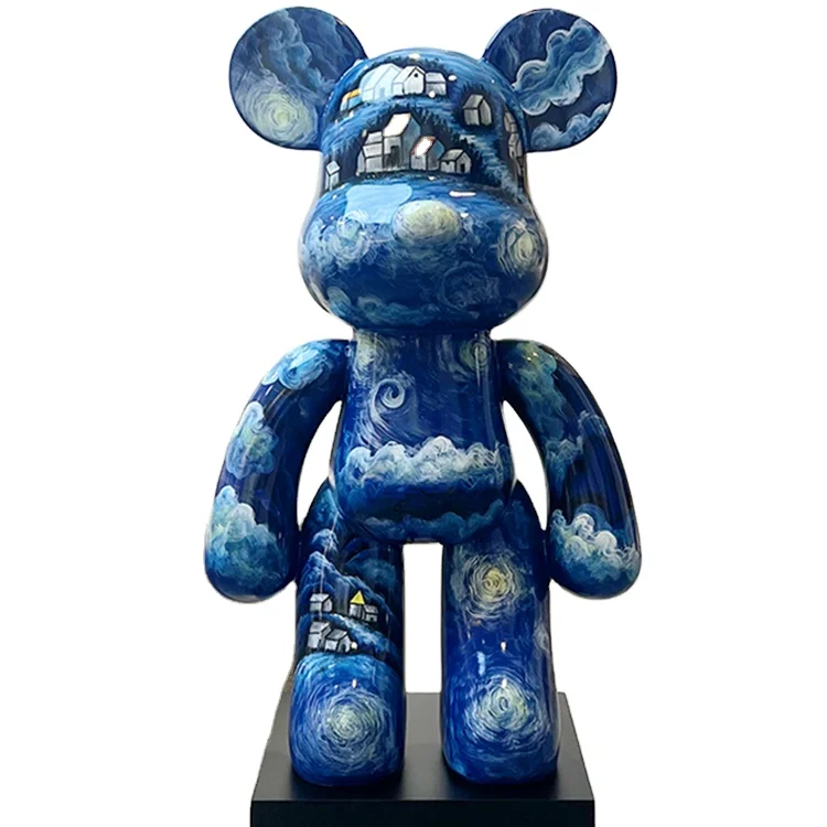 

Custom Mascot Statue Decoration Sculpture Violent Bear/bear Brick Store Decoration /shop Decoration